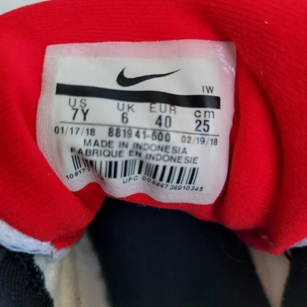 Nike Unisex-Child Team Hustle Basketball Sneakers Size 7Y